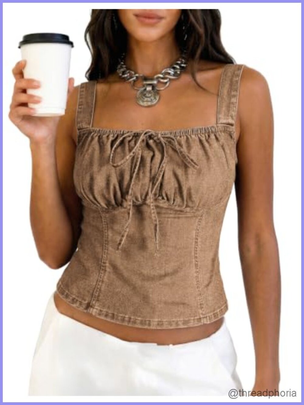Denim Corset Crop Top for Women Country Concert Outfit Sleeveless Jean Vest